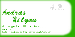 andras milyan business card